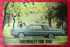 1961 Chevrolet Impala Bel Air Wagons - Original Car Sales Brochure Catalog