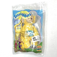 NEW 1999 Burger King Teletubbies LAA-LAA Yellow Plush Clip-On Kids Meal Toy