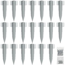 Xyxu Small Railway Sleeper Brackets, 20Pack Metal Silver