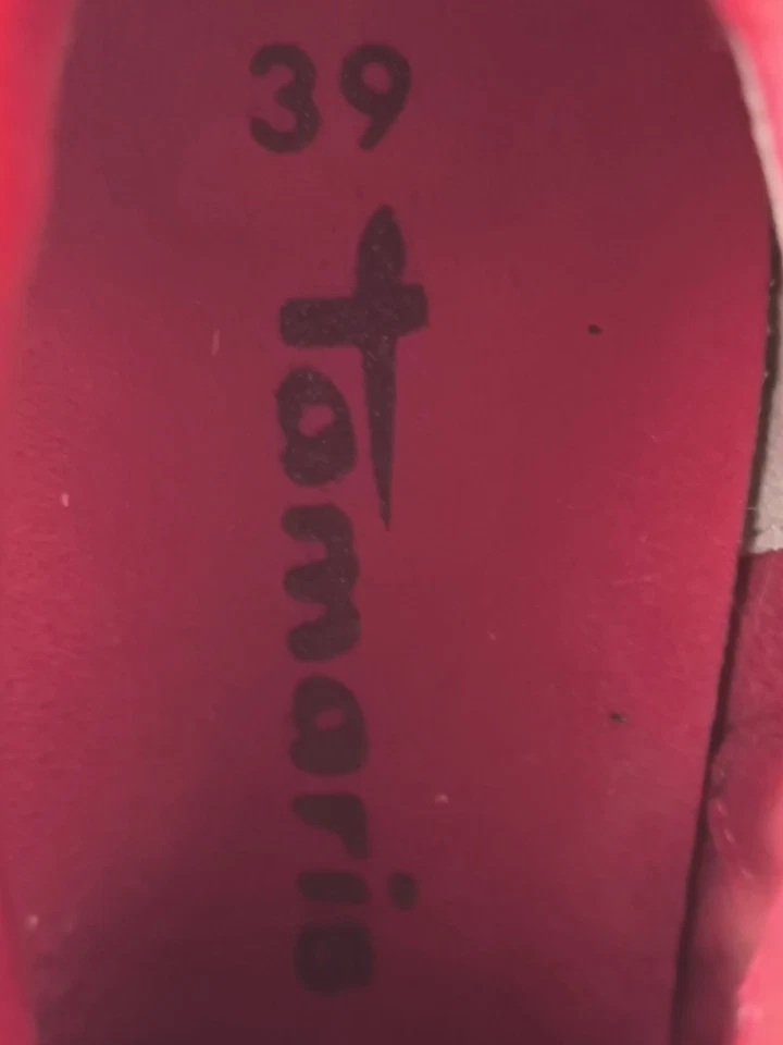 TAMARIS Botas con cremallera Mujeres Botines Talla EU 39 rojo look casual - Imagen 4 de 4