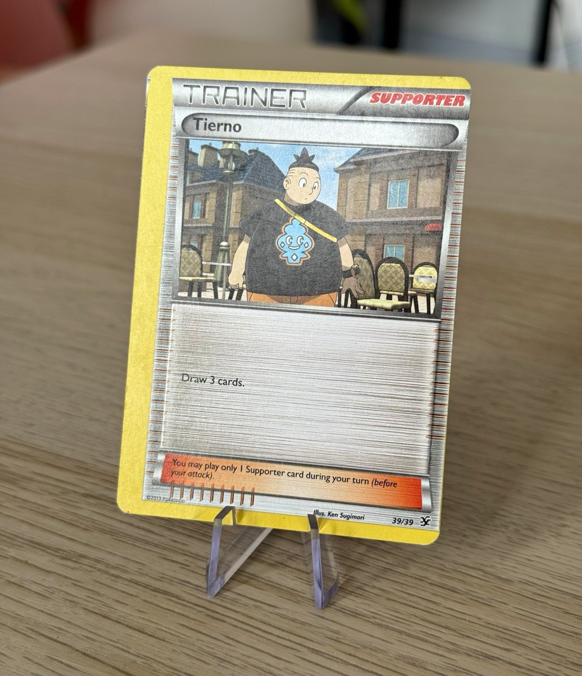 Pokemon - Tierno 39/39 - Kalos Starter Set - Extreme Miscut Error Card - LP