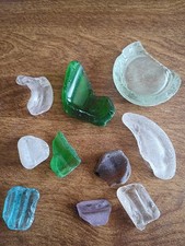 Surf-Tumbled Beach Glass Collection Mixed Colors Green Clear Blue Purple