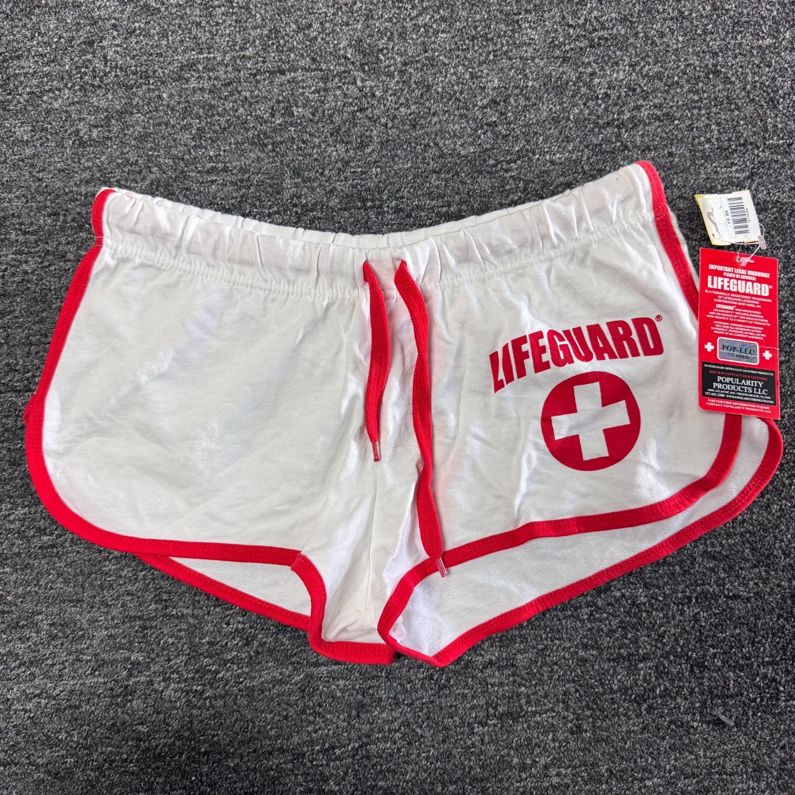 Lifeguard NEW Beach Booty Shorts Womens Sz L White NWT Official