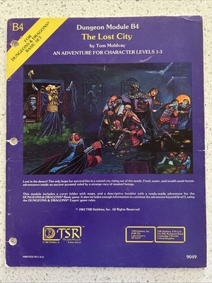 TSR Dungeons & Dragons B4 The Lost City Dungeon Module (MPN 9049) 1982