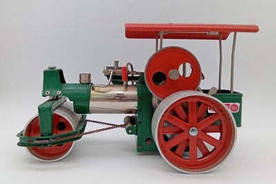 Legendäre Wilesco Dampfwalze grün/rot Klassiker für Sammler oder Bastler