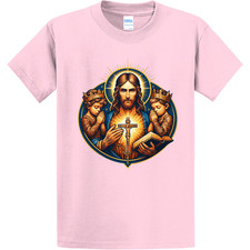 NEW Art Society JESUS KING OF KINGS PINK Tee Shirt SMALL-4XLARGE MADE IN USA