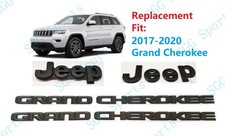 Matte Black Front Rear Jeep Side Door Grand Cherokee Emblems Badge 2017-2020 Matte Black Front Rear Jeep Side Door Grand Cherokee Emblems Badge 2017-2020