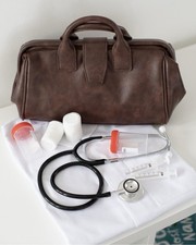 Educational Kids Children’s Real Doctor Bag Set with Stethoscope and Accesories 