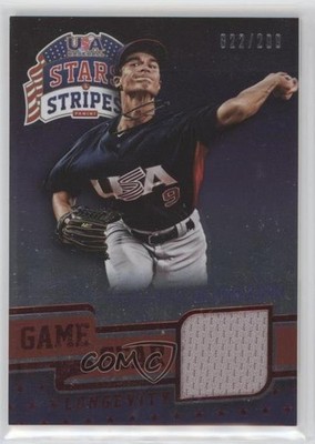 2015 Panini Stars and Stripes Game Gear Longevity Ruby /299 Thomas Burbank a7t