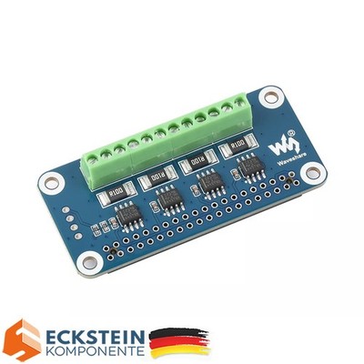 WaveShare 4CH Strom/Spannung/Leistung Monitor HAT für Raspberry Pi I2C/SMBus