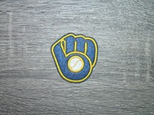 Milwaukee Brewers Glove Alternate Retro Logo Embroidered Iron On Patch 2" x 2"