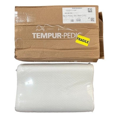 Tempur-Pedic TEMPUR-Ergo Neck Pillow, Medium Profile, White 20'' x 12.5'' x 4''