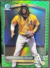 2025 Bowman Draft Chrome Joshua Kuroda-Grauer Green Reptilian /99 Athletics