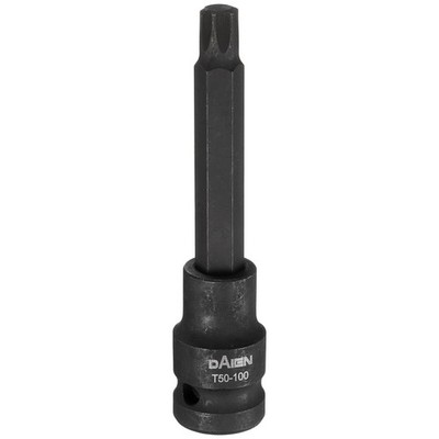 T50 Torx Bit 100mm 1/2'' Verlängerung Schlagbohrer Schwarz