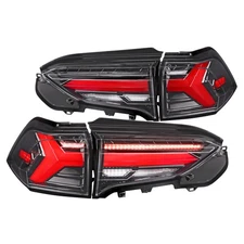 Jet Black Fits 2019-2023 Toyota Rav4 Led Sequential Signal Tail Lights Lamps L+R