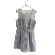 Calvin Klein White Lace Embroidered Overlay Dress Size 12