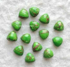 Natural Green Copper Turquoise Trillion Cabochon 6mm to 20mm Loose Gemstone