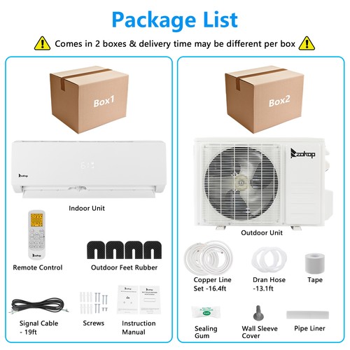 12000BTU 21 SEER Ductless Air Conditioner, Heat Pump Mini Split 230V W/kit, WiFi - Picture 17 of 17