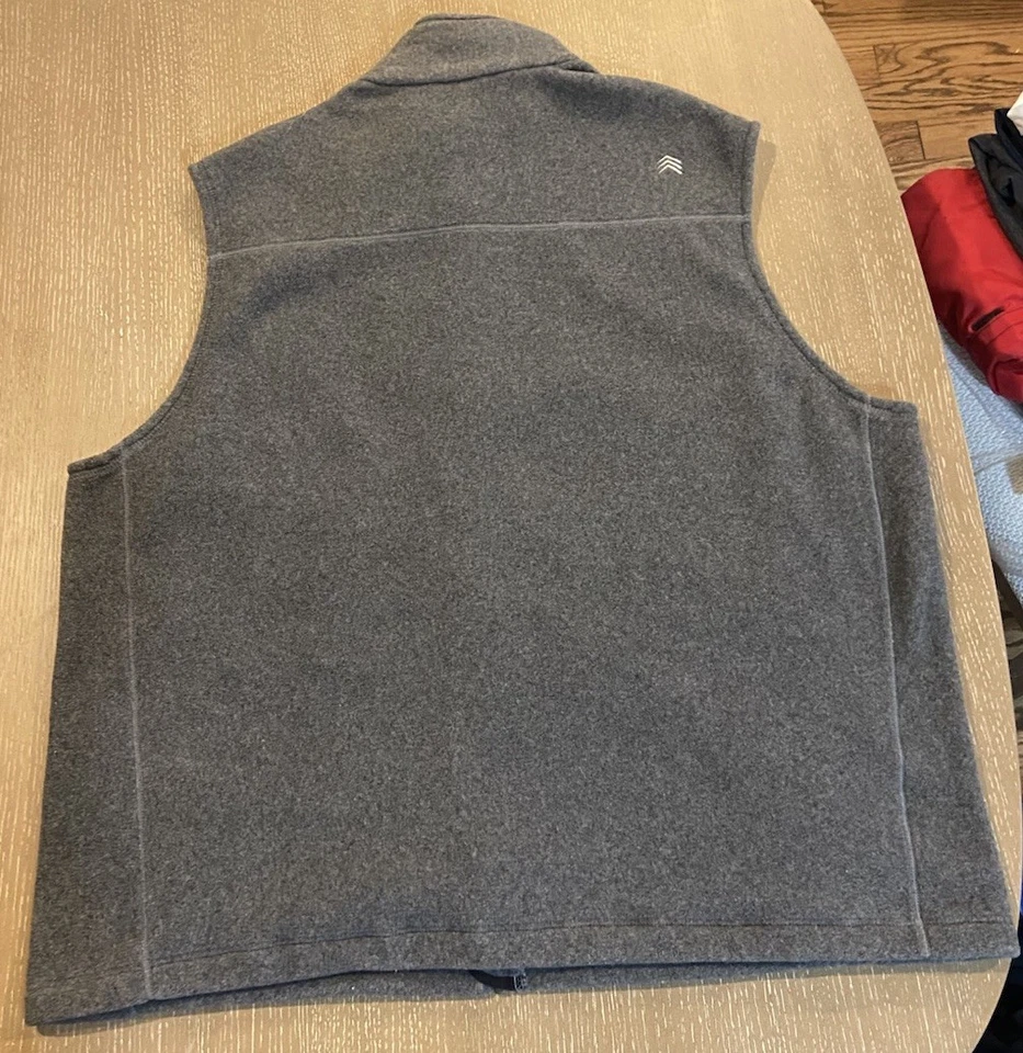 Chaleco polar Solaris para hombre años 200 2XB gris elástico cremallera completa 3 bolsillos Foto 3 de 4