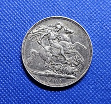 1900 Crown Victoria British Silver Coin