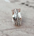 Handcrafted Silver Spinner Ring, Spinner Ring for Women, Wide Band Ring All size
