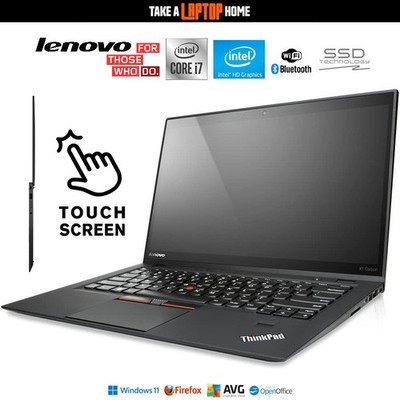 Lenovo X1 Laptop Carbon Fibre Core i7 Windows11 HD FAST SSD Ultra Thin Body WiFi
