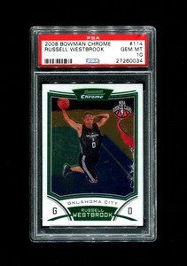 2008 Bowman Chrome Russell Westbrook #114 PSA 10 GEM MINT
