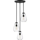 Z-Lite 488P8-3R-MB Ayra 3 Light 18 inch Matte Black Chandelier Ceiling Light