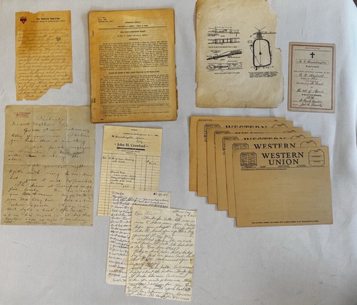 Nevada Mining Ghost Town Ephemera Collection Found 1976, Letters, Maps, Etc