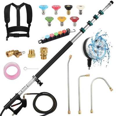 #ad 24FT Pressure Washer Extension Wand with Bursh Power Washer Extension Wand ... $214.79