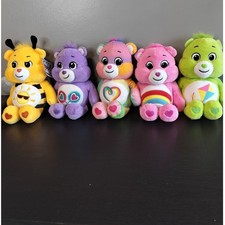 Care Bears Plush Lot of 5 Funshine Bee Share Togetherness Cheer Do Your Best 9in