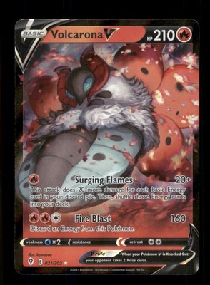 Volcarona V Ultra Rare Holofoil SWSH07: Evolving Skies 021/203 NM