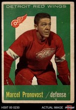 1959 Topps #44 Marcel Pronovost Red Wings HOF 1.5 - FAIR