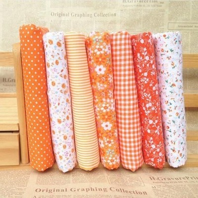 Top Quality 7-Piece Cotton Fabric Set - Perfect for Patchwork & Scrapbooking