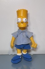 Vintage The Simpsons Bart Simpson Plush Doll 1990 Matt Groening 11 Blue Shirt