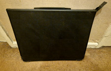 A3 Portfolio Folder Ring Binder Case in Textured Black Faux Leather