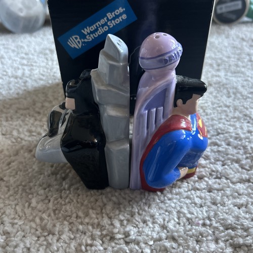 WARNER BROS SUPERMAN & BATMAN SALT & PEPPER Statue Figurine TOY 1999 - Picture 16 of 24