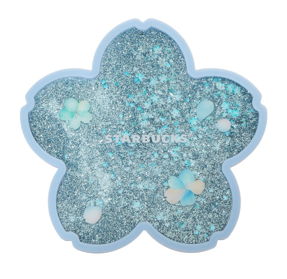 Starbucks Japan 2026 Sakura Glitter Water-Infused Coaster Cherry Blossom Sparkle