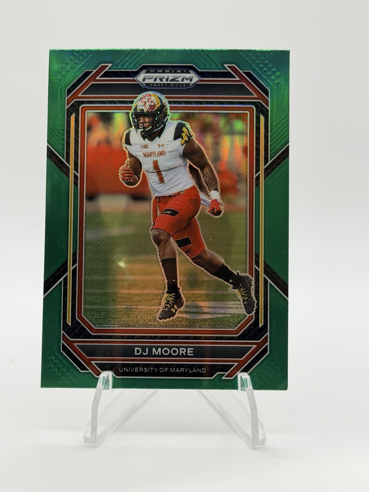 2023 Prizm Draft Picks Football Card #32 DJ Moore RC Green Prizm
