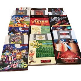 Nintendo Virtual Boy VB Console VUE-S-RA with Box and 6 Game Set, Tested