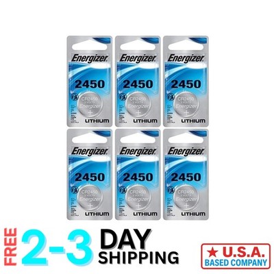 Reliable 3V CR2450 Lithium Batteries - 6 Pack with Child Resistant Packaging