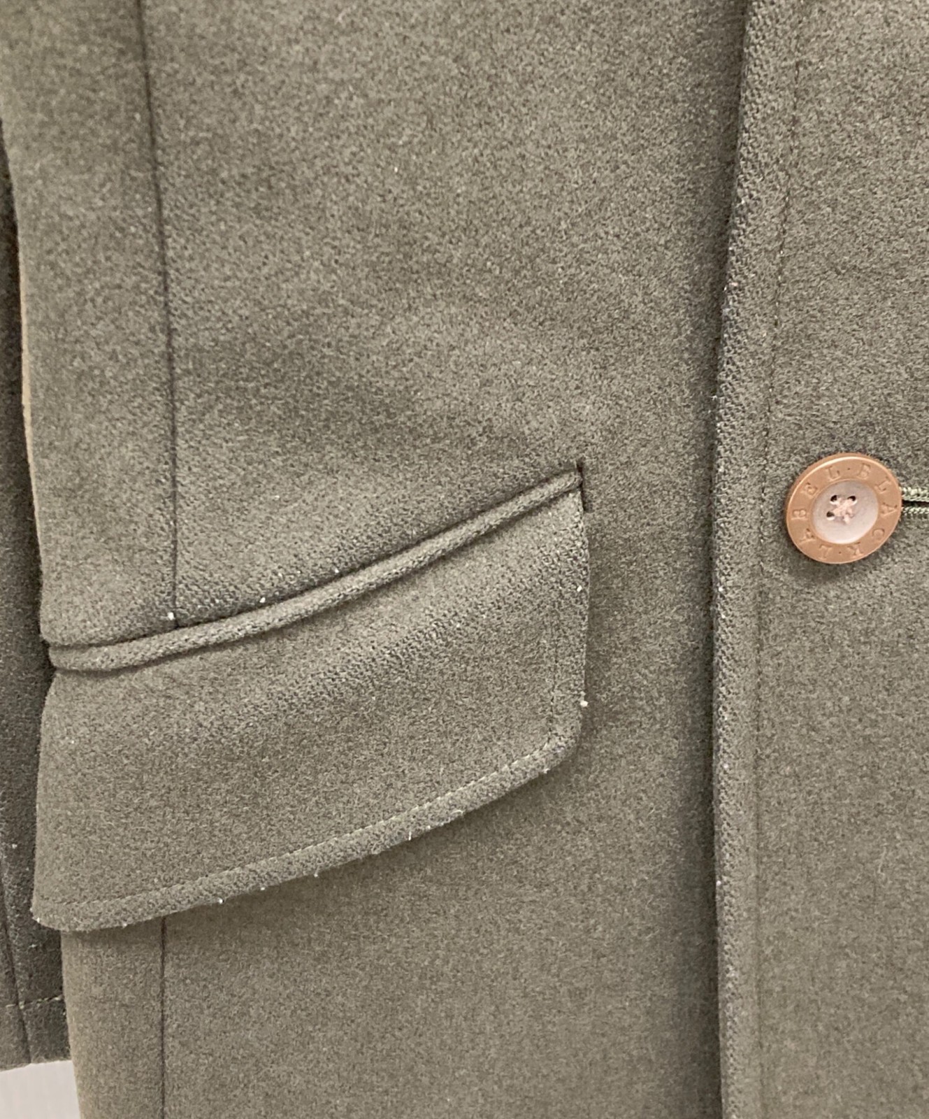 BURBERRY BLACK LABEL Pea Coat M Size Green BMP64-526-78 From Japan thumbnail 6