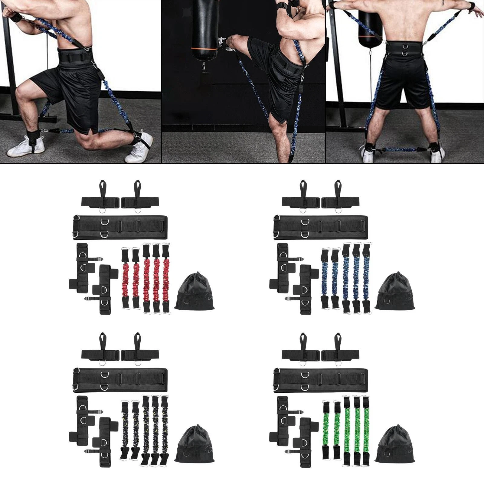 Boxing Resistance Training Exercise Band Kit Full Body Resistance Trainer