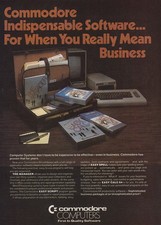1984 Commodore Computers: Indispensable Software Vintage Print Ad