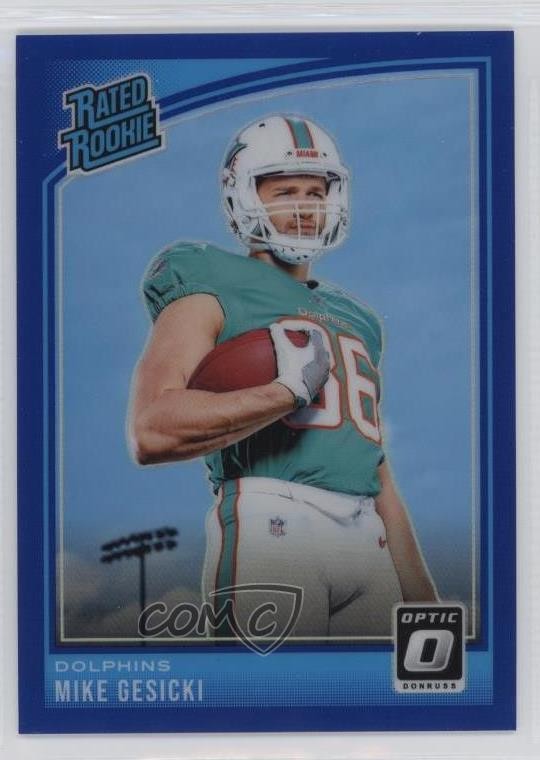 2018 Donruss Optic Rated Rookie Blue Prizm 75/149 Mike Gesicki #187 gx8