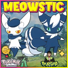 Meowstic Male & Female Pokémon Legends ZA 6IV Bundle🌟 Shiny / Non-Shiny