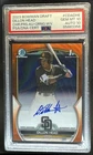 2023 Bowman Draft Dillon Head Chrome Auto Orange Wave Refractor 1st #/25 PSA 10