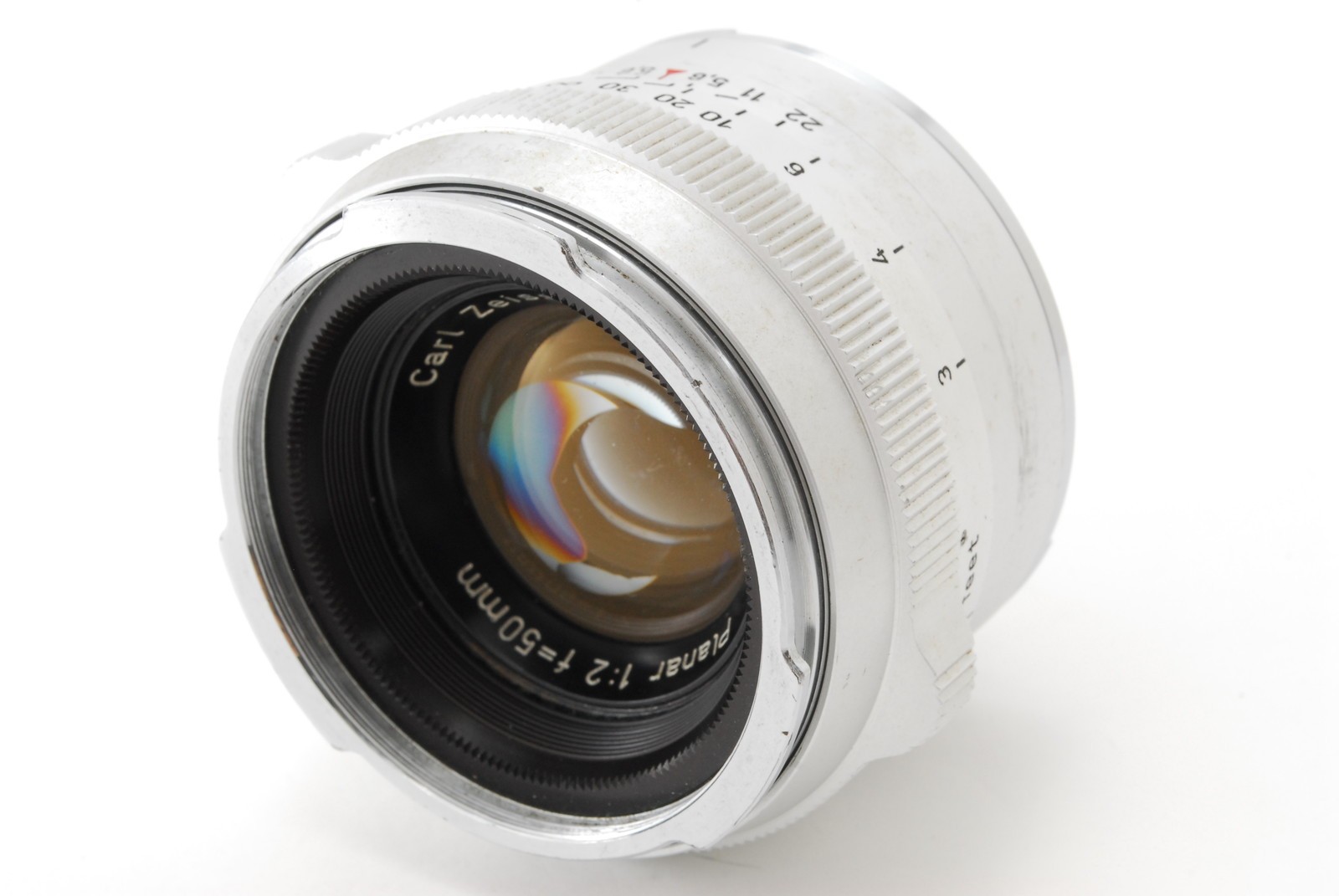 Carl Zeiss Planar 50 mm F2 attacco Contarex obiettivo fotocamera reflex argen... foto 3