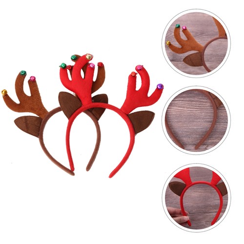 2 Pezzi Adorabili Copricapi Creativi Hoops Bellissimi Copricapo (Rosso Marrone) - Foto 8 di 12