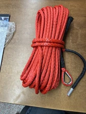 3/8” X 82’ Synthetic Winch Recovery Rope Truck/jeep 4x4, 32000lb Strength 